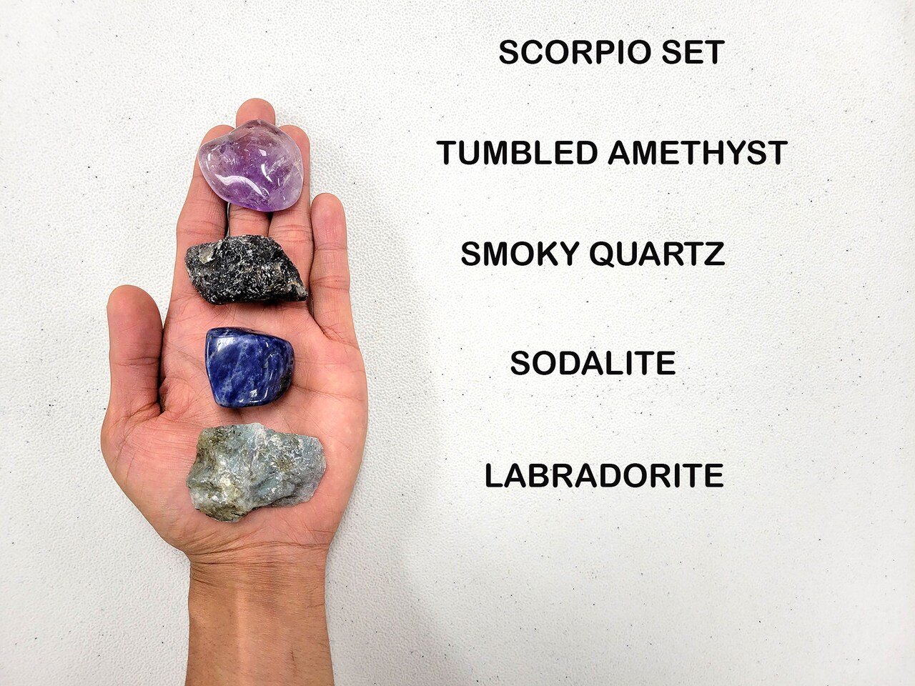 Crystals For Scorpio Zodiac Sign, Amethyst Smoky Quartz Sodalite Labradorite
